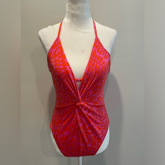NWT Trina Turk Trellis Plunge One Piece Swimsuit - Picture 4 of 13